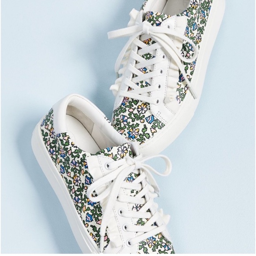 Tory burch Tory Sport floral Ruffle Leather Sneakers shoes